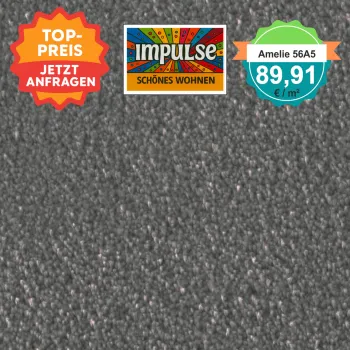 Vorwerk Amelie 56A5 grau – Velours Teppichboden 4 m – mit Preisangabe auf dem Bild